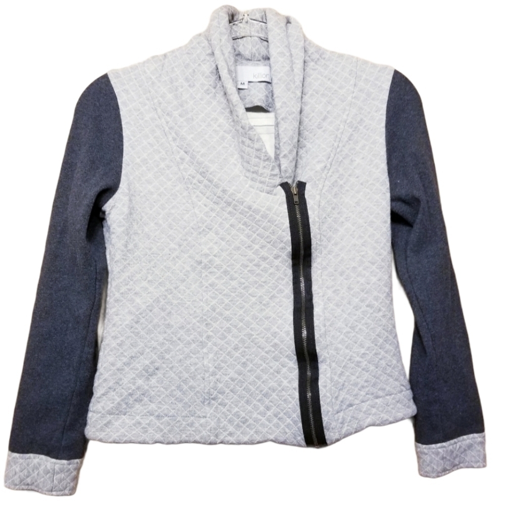 Killion | Women's Gray Knit Side Zip Sweater/Sweatshirt (Size Medium)